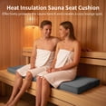 thumbnail image 7 of Waterproof Sauna Seat Cushion, Heat Insulation Sauna Mat, High-Density Pad with Removable Zipper Cover & Straps, Outdoor Bench Cushion, 42.1x18.1x3.1", Dark Gray, 7 of 7