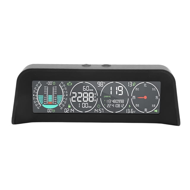 GPS OBD HUD ANGGREK pantalla LCD HD fibra de carbono Universal