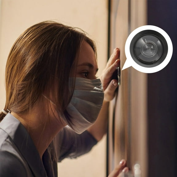 ibasenice Discreet Door Peephole for Home Security Zinc Alloy 1Pack
