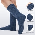 thumbnail image 4 of KOITHOT 2 Pairs Wool Socks Mens, Thick Warm Winter Socks, Soft Hiking Casual Work Socks for Men, 4 of 6