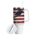thumbnail image 2 of 40 Oz Car Handle Water Bottle Water Cup Water Bottle Water Jug Coffee Cup Travel Water Bottle Cool Eagle, 2 of 8