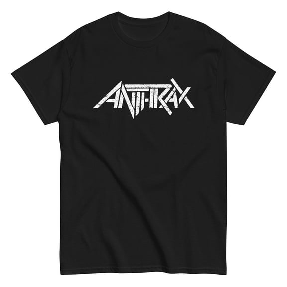 Anthrax - Classic White Logo Unisex T-Shirt - Black - Small
