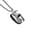Silver, variant on Men's necklace, welding mask, third grade helmet, titanium steel necklace, hanging decoration, men's and women's pendant, fashionable accessory chain length 23.62 inches (black)