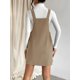 thumbnail image 2 of Minivestido tipo delantal Milumia con bolsillo con botones de pana, 2 of 7