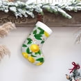 thumbnail image 5 of Cauagu Lemon Seamless Pattern Oil Painting Effect for Christmas Stockings,1-Pack Large Xmas Stocking Holiday and Farmhouse Stocking Fit for Christmas Holiday Party Decoration(17.7*11 Inch), 5 of 7