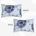 thumbnail image 4 of Binfone Turtle With Blue Stones Standard Size Pillowcase, Long Staple Pure Cotton Envelope Closure Pillow Cover,16"X24", 4 of 9