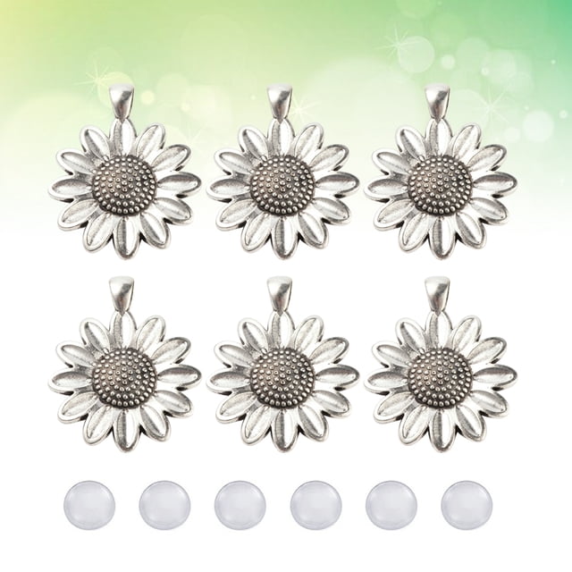 SWETRACE 10Jgo Accesorios Funcionales De Flores En Plata Para Artesanías Creativas