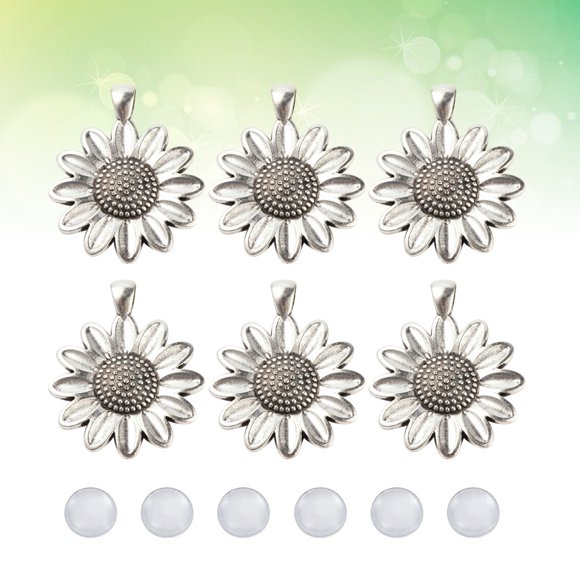 SWETRACE 10Jgo Accesorios Funcionales De Flores En Plata Para Artesanías Creativas