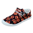 thumbnail image 6 of Dakaela Canvas Walking Shoes for Women Fashion Pumpkin Print Sport Running Tennis Slip on Sneakers, 6 of 7