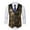 Gold, variant on FAWUUDO Men's Single Breasted V-neck Suit Vest Slim Fit Floral Printed Party Dress Waistcoat Gold