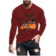 thumbnail image 1 of Blusas y camisas de manga larga y cuello redondo para hombre, estilo casual, estampado, cuello redondo, camiseta larga, manga corta, licra., 1 of 2