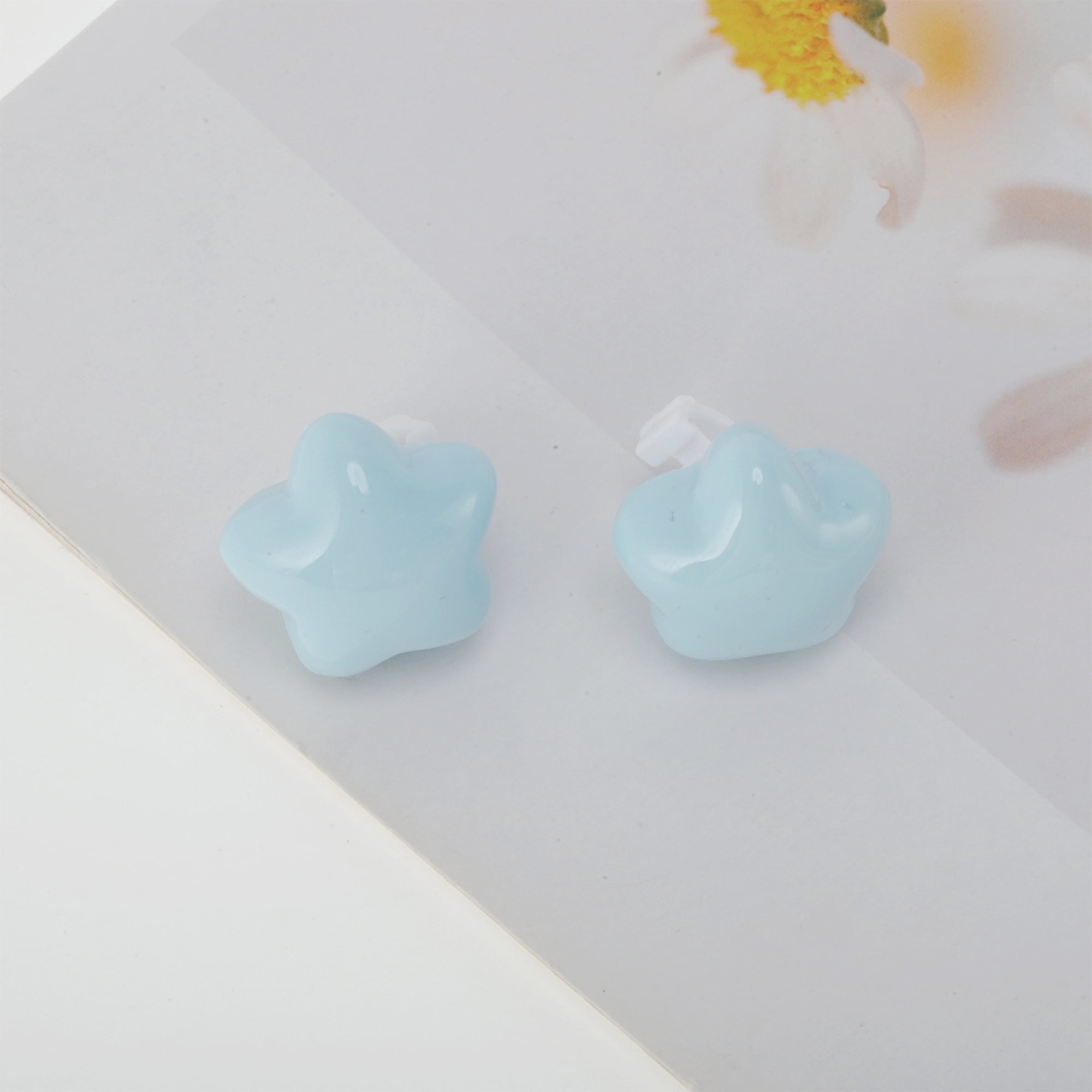 Unique Bargains Chubby Star Shoelace Charms 1 Pair Blue