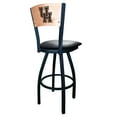 thumbnail image 2 of Holland Bar Stool  25 in. L038 - Black Wrinkle Houston Swivel Bar Stool with Laser Engraved Back, 2 of 3