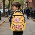 thumbnail image 4 of HUIACONG Axolotl Sunflower Backpack for Teens 12-18, 17 Inch Nature Print School Bag, Durable Lightweight Water Resistant Backpack for High School, 4 of 7