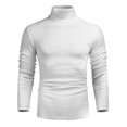thumbnail image 4 of Poriff Men's Lightweight Slim Fit Basic Tops Long Sleeve Turtle Neck Pullover Sweater White XXL, 4 of 4
