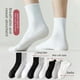 thumbnail image 3 of Calcetines de hombre hasta media pantorrilla de moda de verano medias finas absorbentes de sudor deportes de verano calcetines largos de algodón blancos y negros para hombre, 3 of 4