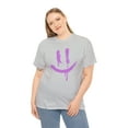thumbnail image 4 of Purple outline smiley face t shirt Unisex Heavy Cotton Tee, 4 of 8