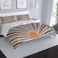 thumbnail image 2 of Juego de Funda Nórdica Amanecer Queen Size Boho Abstracto Mid Century Orange Comforter, 2 of 7