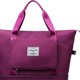 thumbnail image 2 of Bolsa de noche de moda plegable de gran capacidad con bolsillo húmedo y seco (Borgoña) Tmvgtek Para Estrenar, 2 of 6