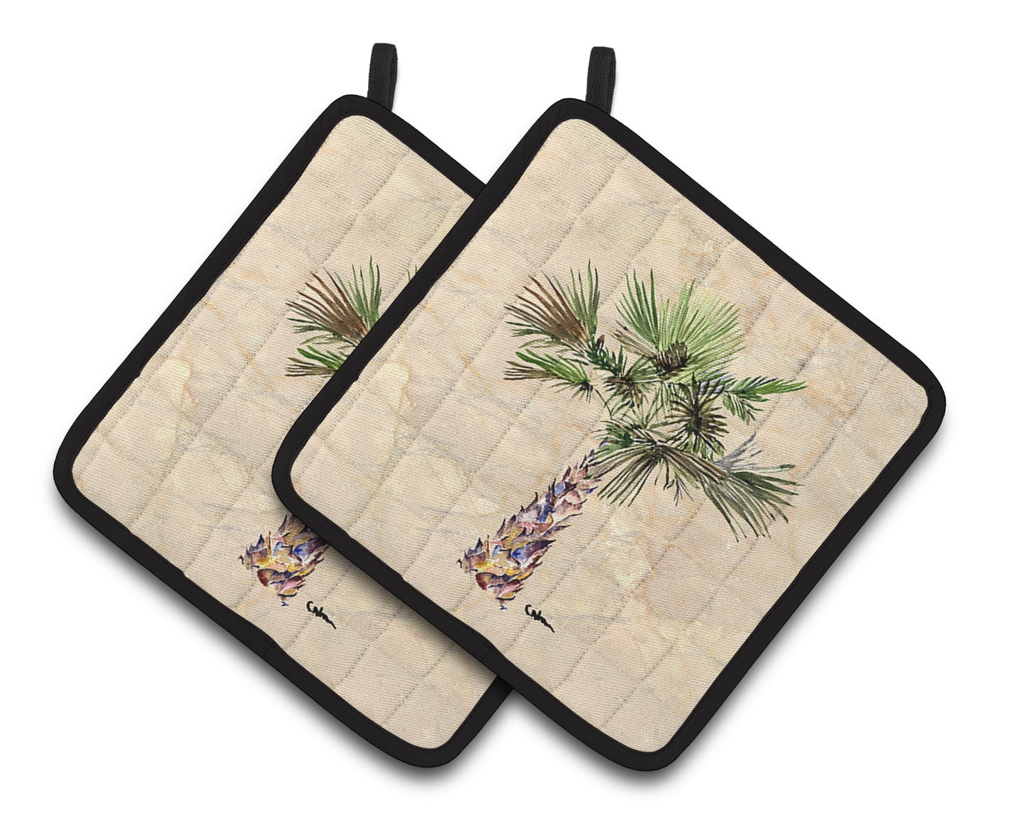 Palm Tree Pair Of Pot Holders Walmart Com