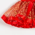 thumbnail image 6 of IROINNID Mini Tutu Skirt For Girl Children's Clothing Christmas Skirt Printing Cartoon Elk Christmas Tree Mesh Skirt, Gold, 6 of 8