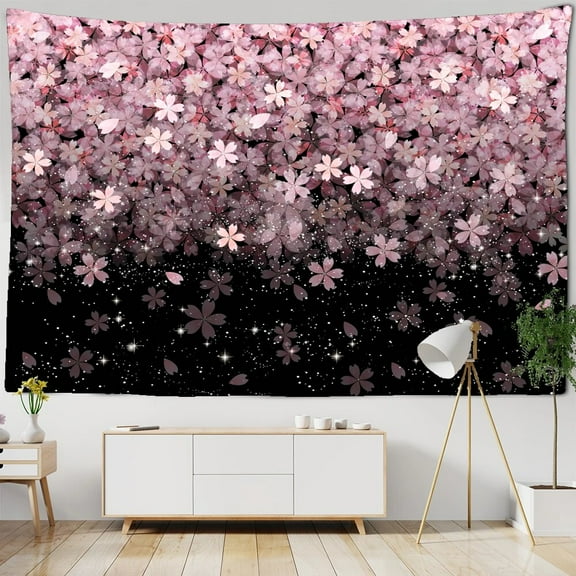 Pink Cherry Blossoms Tapestry Home ration Living Room Flowers Pattern Wall Hanging Tapestr