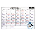 thumbnail image 1 of Calendrier Mural Effaçable à Sec 24x36 Pouces Planificateur Mensuel Non Daté Laminé, Inclut Accessoires, 1 of 4