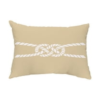 Simply Daisy, 14" x 20" Carrick Bend Beige Decorative Nautical Outdoor Pillow