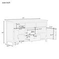 thumbnail image 5 of Modern TV Stand For TV Up To 68", Media Console Table With 2 Doors And 2 Drawers, Entertainment Center Sideboard With Open Storage Shelves For Living Room Bedroom, 5 of 9