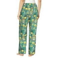 thumbnail image 3 of Uemuo Animals with Leaf Pattern Women's Wide Leg Palazzo Lounge Pants with Pockets Light Weight Loose Comfy Casual Pajama Pants-Small, 3 of 9