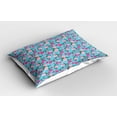 thumbnail image 2 of Ambesonne Vintage Rose Pillow Sham 2 Pack, Rose Flowers Bouquet, 26"x20", Aqua Pink, 2 of 3
