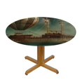thumbnail image 3 of Orinice Steampunk Fantasy Art Round Table Cover Stain Resistant Washable Indoor Outdoor Tablecloth Kitchen Dining Wedding Parties 100% Polyester Fiber 54-58, 3 of 8