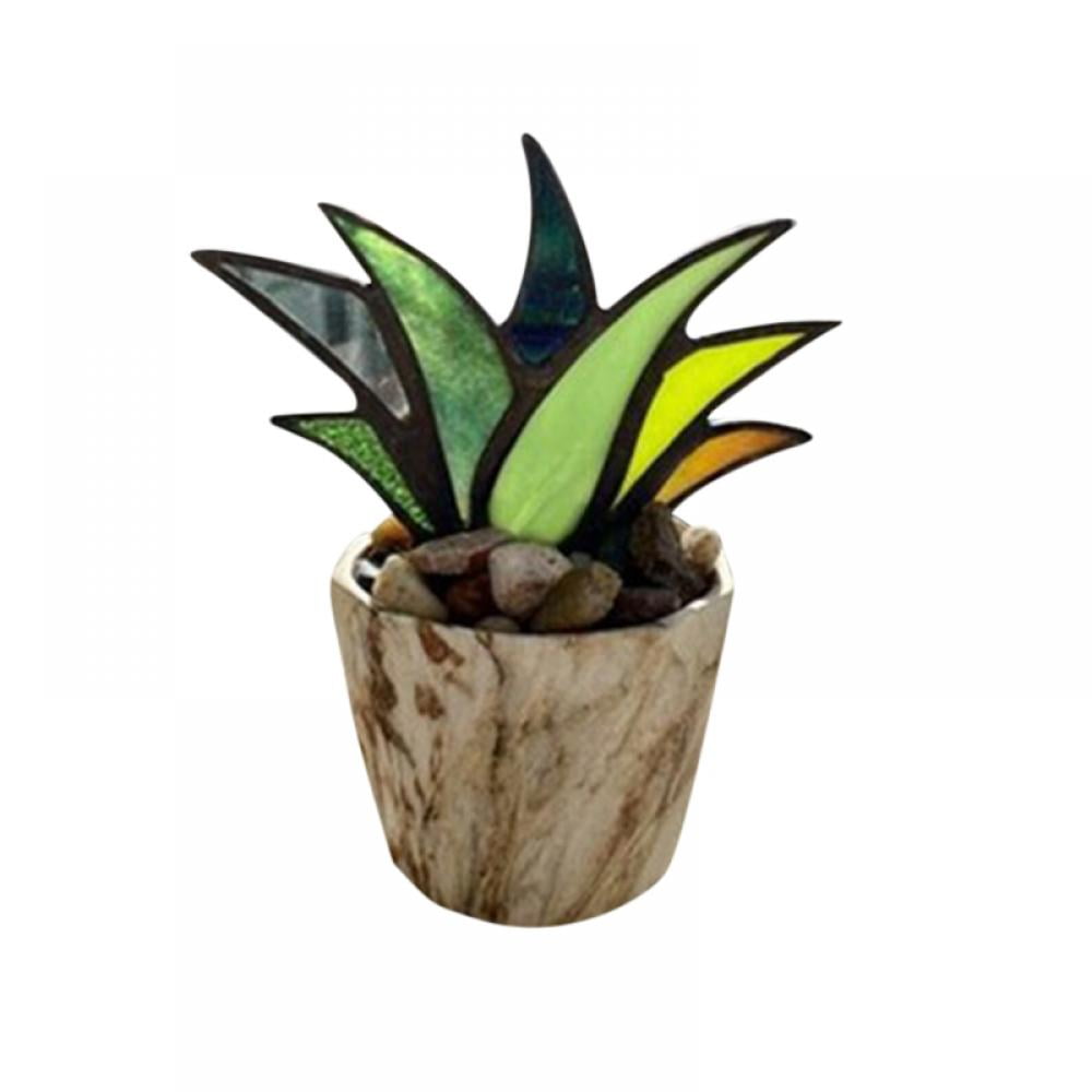 SunCatcher Stained Glass Agave, Suncatcher Stained Agave Plant Flower