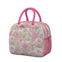 Womens Pioneer Flower Floral Print Pattern Lunch Box for Work,Insulated Lunch Bag for Women,Loncheras Para Mujer,Leakproof Adult Lunch Bag for Work,Beach,Travel,Picnic,Camping