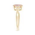 thumbnail image 3 of ANGARA Natural Tapered Shank 1.65 ct Morganite Solitaire Ring with Diamond Accents in 14K Yellow Gold for Women | Birthday, Anniversary, Jewelry Gift for Women | Natural Morganite Ring, 3 of 12