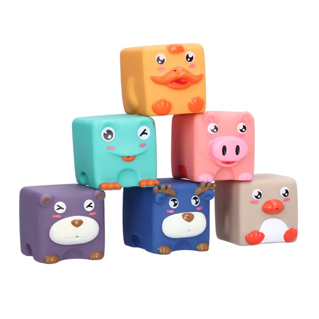Juguetes de bloques blandos juguetes sensoriales de bloques suaves y seguros para bebés patrón de animales en relieve suave ejercicio coordinación de ojos y manos para el ANGGREK Otros