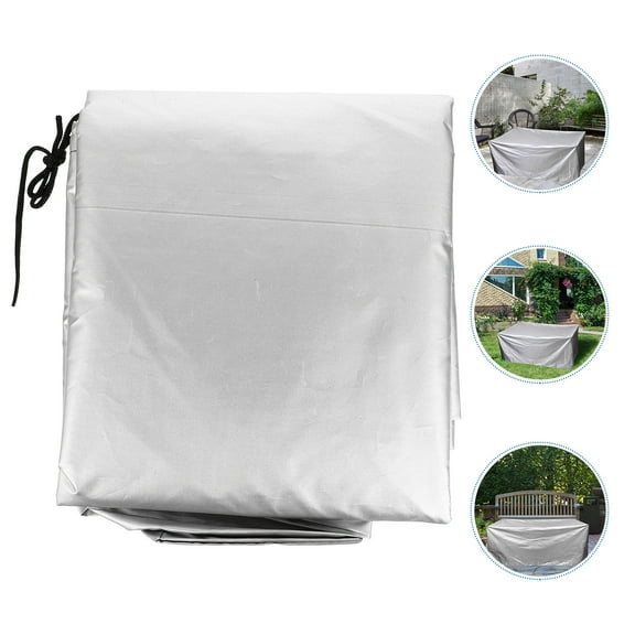 Phenofice Lawn Chair Covers Waterproof Polyester Silver 1Set