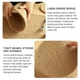 thumbnail image 3 of Straw Round Woven Placemats for Dining Table, Rattan Table Mats, Natural Straw Mat Braided, Weave Placemats Handmade, 11.8" x 15.7", Set of 2, 3 of 7