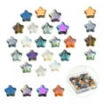 thumbnail image 2 of U8MO 100x Rainbow Glass Star Loose Spacer Bead for Jewelry Bracelet Making DIY Craft, 2 of 6