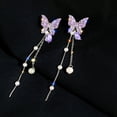 thumbnail image 4 of Elegant Fairy Butterfly Dangle Earrings for Women - Sweet Aesthetic Delicate Lightweight Charm Fashion Jewelry Gift, 4 of 6