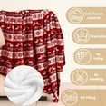 thumbnail image 6 of JeashCHAT Christmas Throw Blanket, Snowflake Reindeer Flannel Blanket, Lightweight Soft Warm Christmas Blanket for Couch Sofa Chair, Christmas Decorations Gifts, 27.56" x 39.37", 6 of 6