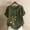 Army Green, variant on Sakmal Summer Tops for Women Short Sleeve Crew Neck Cotton Linen Button Floral T-Shirts Plus Size Ladies Shirts