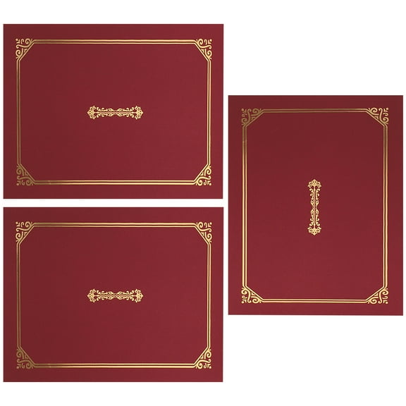 3 Pcs Wrap Packaging Certificate Shell Document Frame Portfolio Student