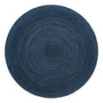 thumbnail image 3 of Unique Loom Braided Jute Collection Area Rug - Dhaka (8' Round Navy Blue), 3 of 7