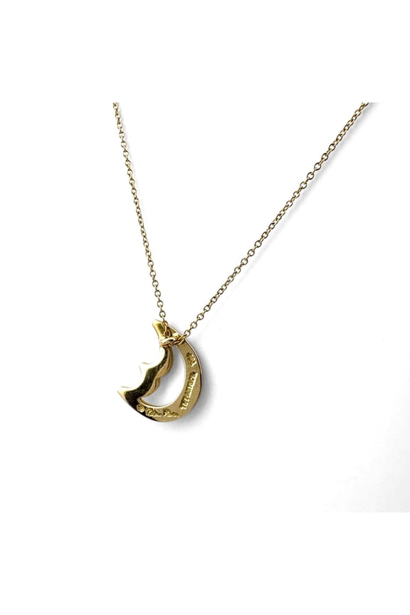 Pre-Owned Tiffany & Co. Crescent Moon Necklace in Yellow Gold (750) for Women (Good)