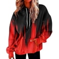 thumbnail image 2 of Sudadera para mujer, sudadera con capucha Tid Dye de gran tamaño con bolsillos, ropa de moda para invierno, 2 of 5