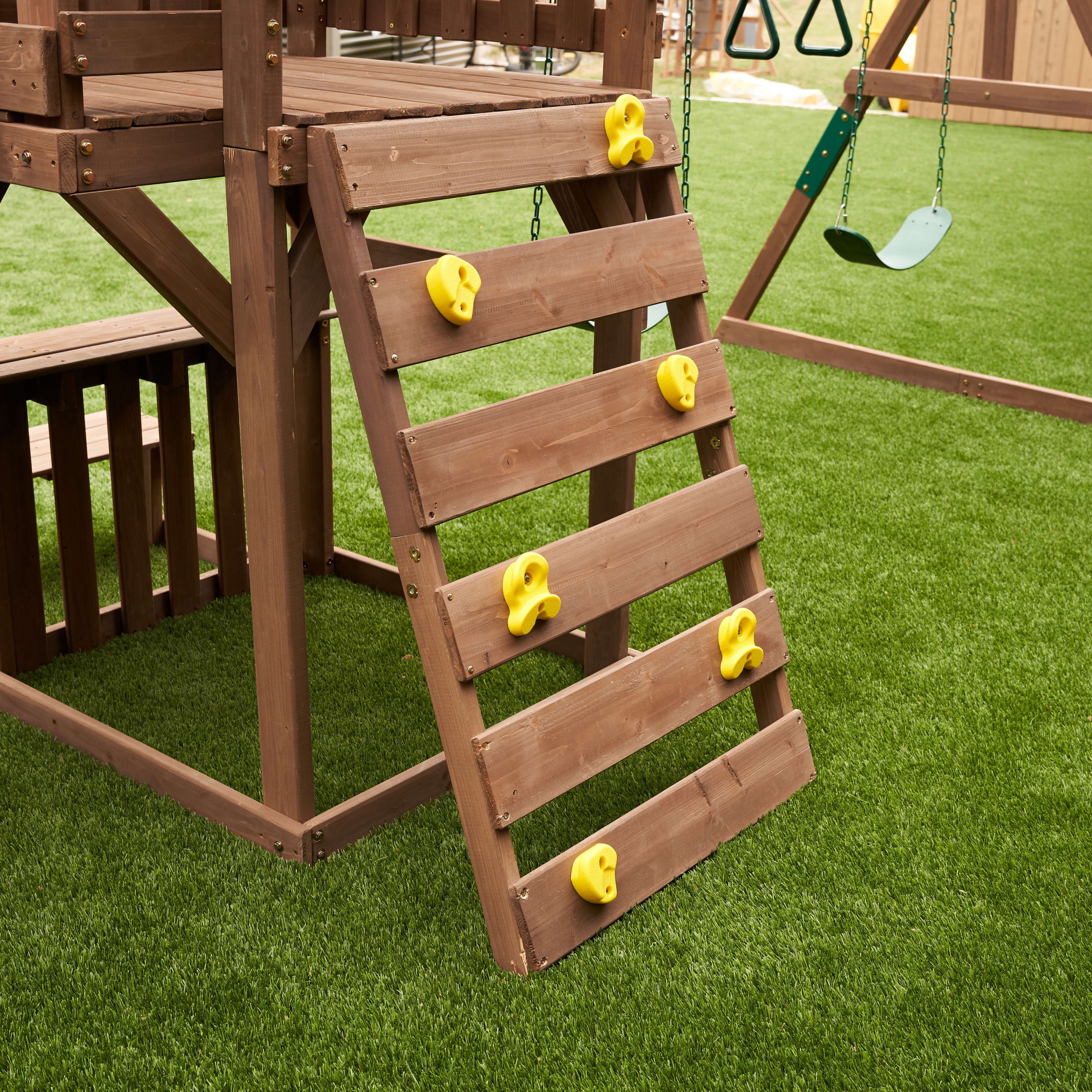 KidKraft Arbor Crest Wooden Swing Set / Playset with Table and Bench
