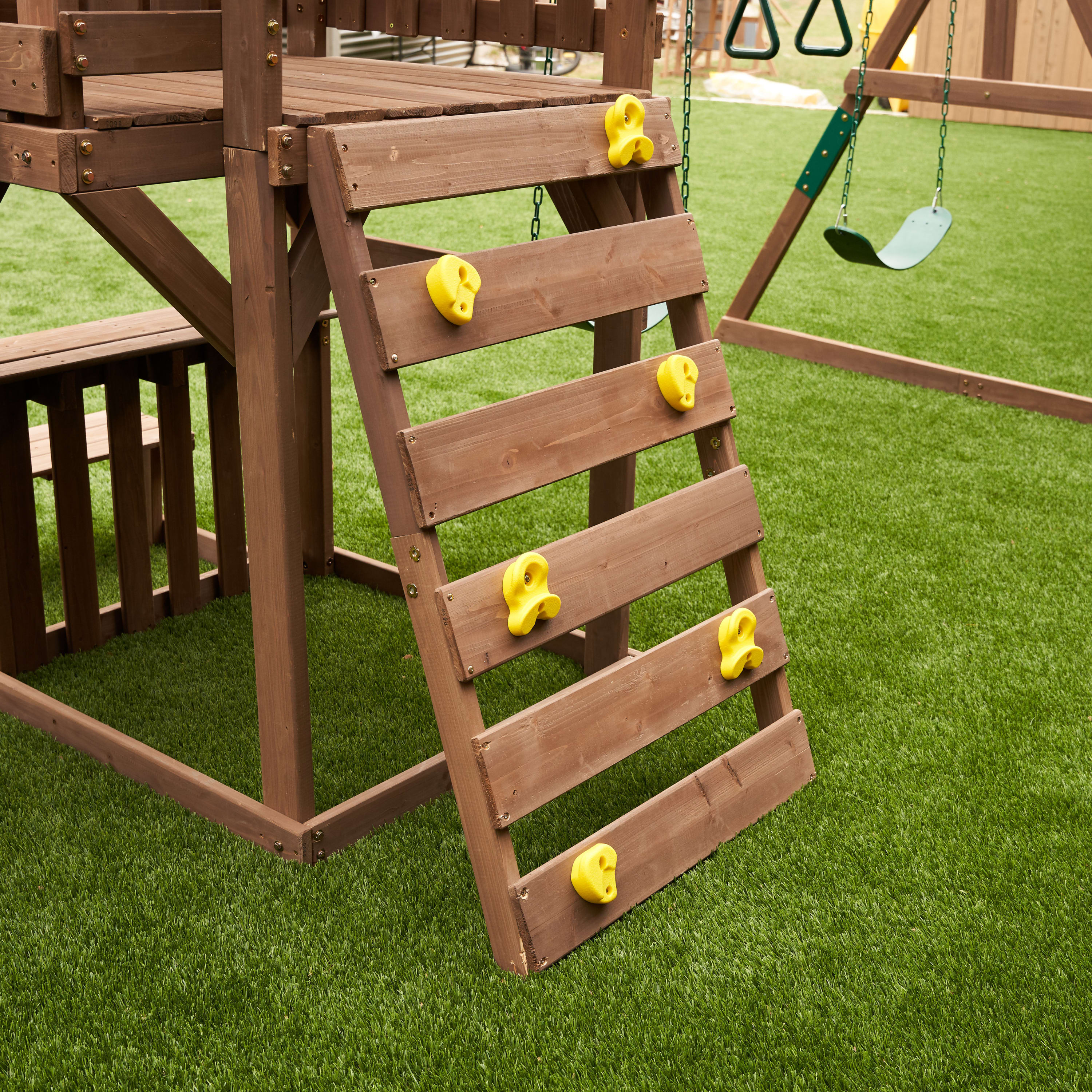 KidKraft Arbor Crest Wooden Swing Set / Playset with Table and Bench - image 4 of 11