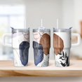 thumbnail image 2 of Bohemian 20oz Tumbler with Lid and Straws, Double Wall Vacuum Insulated Stainless Steel Travel Mug Cup, Leakproof Boho Style Design, 2 of 5