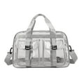 thumbnail image 4 of FVDPWYE PVC Clear Tote Bag Waterproof PVC Gym Bag for Beach Camping Yoga Stadium Concert Gray, 4 of 9